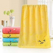 Load image into Gallery viewer, Bamboo Fiber Children&#39;s Jacquard Embroidery Notes Small Towel