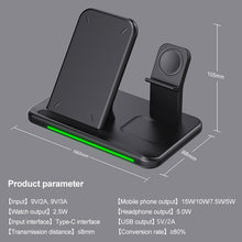 Charger l&#39;image dans la galerie, 15W Four-in-one Wireless Charger 12 Mobile Charger Watch Three-in-one