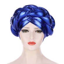 Load image into Gallery viewer, Bright Silk Coarse Twist Turban Hat