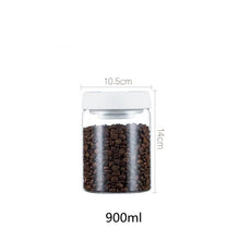 Cargar imagen en el visor de la galería, Vacuum Sealed Jug Set Black Coffee Beans Glass Airtight Canister Kitchen Food Grains Candy Keep Good Storage Jar Set Kitchen Gadgets