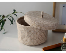 Cargar imagen en el visor de la galería, Home Creative Desktop Storage Basket With Lid