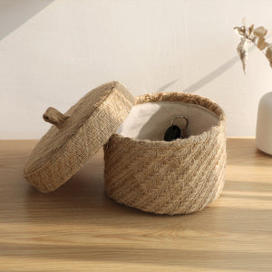 Home Creative Desktop Storage Basket With Lid