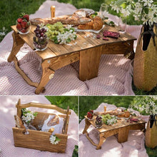 Cargar imagen en el visor de la galería, Convertible Folding Picnic Basket Tables