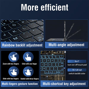 360 Swivel Keyboard Clear Case For IPad Smart Trackpad  office Keyboard Case Cover With Pen Slot