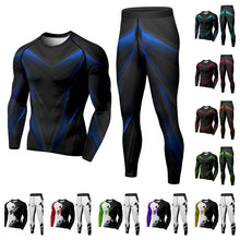 Load image into Gallery viewer, Men&#39;s 2 Piece Tracksuit Suit Compression Long Sleeve