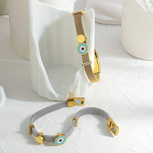 Load image into Gallery viewer, Blue Eye Stainless Steel Lucky Bracelet