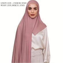 Laden Sie das Bild in den Galerie-Viewer, Solid Color Hijab Casual Long Scarf Windproof