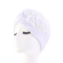 Load image into Gallery viewer, Ladies Sequin Flower Turban Toe Hat Fold