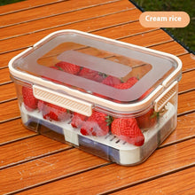 Cargar imagen en el visor de la galería, Portable Draining Vegetables Refrigerator Crisper Outdoor Picnic Basket Snacks Fruit Storage Box