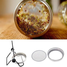 Load image into Gallery viewer, 1pc, Stainless Steel Germination Jar Wide Mouth Cover, Non-slip Bracket