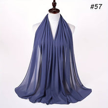Laden Sie das Bild in den Galerie-Viewer, Solid Color Veil Chiffon Hijab