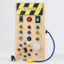 Load image into Gallery viewer, Children&#39;s Wooden Busy Board Switch Lights Circuit Board