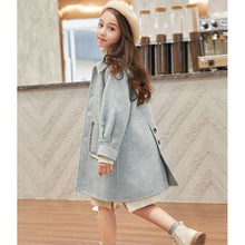 Laden Sie das Bild in den Galerie-Viewer, Older Children&#39;s Fashionable Mid-length Girl Woolen Coat