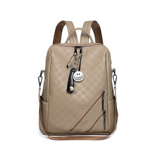 Load image into Gallery viewer, Fashion Checkerboard Backpack Casual Shoulder Bag All-match Shopping Travel Bags For Women