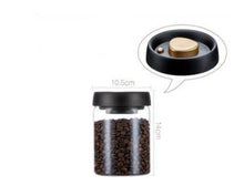 Cargar imagen en el visor de la galería, Vacuum Sealed Jug Set Black Coffee Beans Glass Airtight Canister Kitchen Food Grains Candy Keep Good Storage Jar Set Kitchen Gadgets