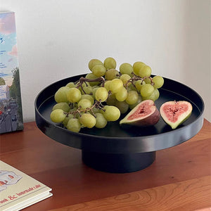 Round High Foot Fruit Plate Jewelry Storage Display Tray