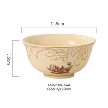 Cargar imagen en el visor de la galería, European-style Ceramic Tableware Household Rice Bowl Soup Dish &amp; Plate Fruit Plate