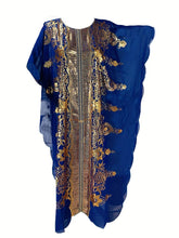 Laden Sie das Bild in den Galerie-Viewer, Plus Size Elegant Abbaya, African Sequin Embroidered Translucent Dashiki
