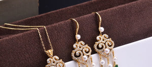 Freshwater Pearl Set Earring Pendant Accsessories Set for occasions