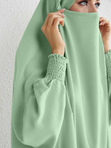 Solid Maxi Abaya Kaftan Long Sleeve Simple Abaya