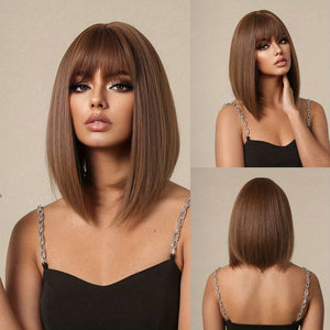 Long Straight Blonde Wigs Synthetic Wigs With Bangs Women's Wigs