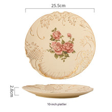 Cargar imagen en el visor de la galería, European-style Ceramic Tableware Household Rice Bowl Soup Dish &amp; Plate Fruit Plate