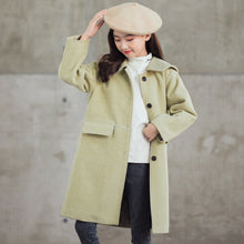 Laden Sie das Bild in den Galerie-Viewer, Baby-collar Middle And Big Children&#39;s Woolen Coat With Cotton Padded