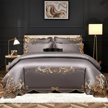 Load image into Gallery viewer, Velvet Four-piece Set Solid Color Embroidered Quilt Set Bed Sheet