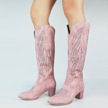 Cargar imagen en el visor de la galería, High-heeled Ethnic Embroidery 35-43 High-top Women&#39;s Boots