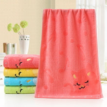 Load image into Gallery viewer, Bamboo Fiber Children&#39;s Jacquard Embroidery Notes Small Towel