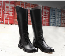 Cargar imagen en el visor de la galería, Horse Riding Boots For Women Men Waterproof Leather Long Boots Black Brown Knee High Boots