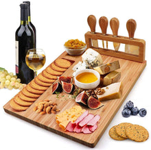 Charger l&#39;image dans la galerie, Bamboo cutting board bamboo tray cheese plate for your kitchen