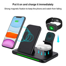 Charger l&#39;image dans la galerie, 15W Four-in-one Wireless Charger 12 Mobile Charger Watch Three-in-one