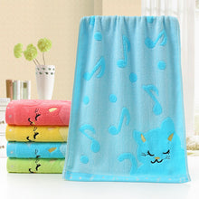 Load image into Gallery viewer, Bamboo Fiber Children&#39;s Jacquard Embroidery Notes Small Towel