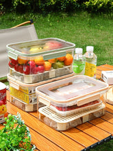 Cargar imagen en el visor de la galería, Portable Draining Vegetables Refrigerator Crisper Outdoor Picnic Basket Snacks Fruit Storage Box