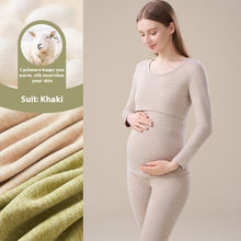 Laden Sie das Bild in den Galerie-Viewer, Cashmere Silk Edging Pregnant Women Warm Suit