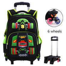 Load image into Gallery viewer, Three Dimensional Car Boys Primary School Trolley  Back to School kids bag