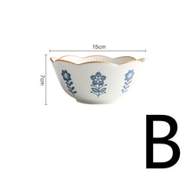 Cargar imagen en el visor de la galería, Ceramic Tableware Lace Bowl And Plate Combination