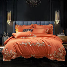 Load image into Gallery viewer, Velvet Four-piece Set Solid Color Embroidered Quilt Set Bed Sheet