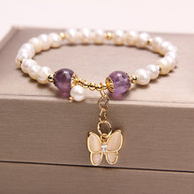 Cargar imagen en el visor de la galería, Freshwater Pearl Strawberry Quartz Bracelet Bracelet Female Opal Butterfly Bracelet