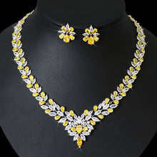 Cargar imagen en el visor de la galería, Bride Zircon Jewelry Necklace Earring Set for Occassions