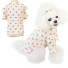 Cargar imagen en el visor de la galería, Cotton Pet O-neck Lace Short Sleeve supplies for Small Dogs