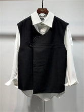 Laden Sie das Bild in den Galerie-Viewer, Samo Zaen&#39;s unsymmetric loose  solid color vest Harajuku style