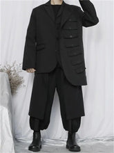 Laden Sie das Bild in den Galerie-Viewer, Samo Zaen&#39;s  suit Large size unsymmetric design button  jacket