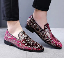 Load image into Gallery viewer, Mens Glitter Shoes  Embroidery Men footwear