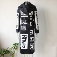 Load image into Gallery viewer, Harley Long Coat Letters Printing High Street Stylish Graffiti Casual Quality Windbreaker