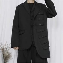 Charger l&#39;image dans la galerie, Samo Zaen&#39;s  suit Large size unsymmetric design button  jacket