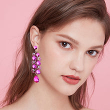 Laden Sie das Bild in den Galerie-Viewer, Vine Shape bling Crystal Long Earrings Jewelry Accessory