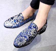 Load image into Gallery viewer, Mens Glitter Shoes  Embroidery Men footwear