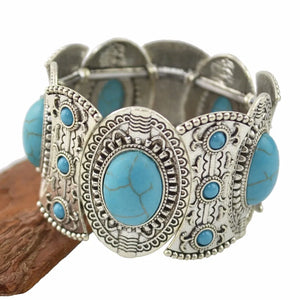 Vintage Elastic Tibetan  Bracelet Boho Acrylic Stone Bracelets